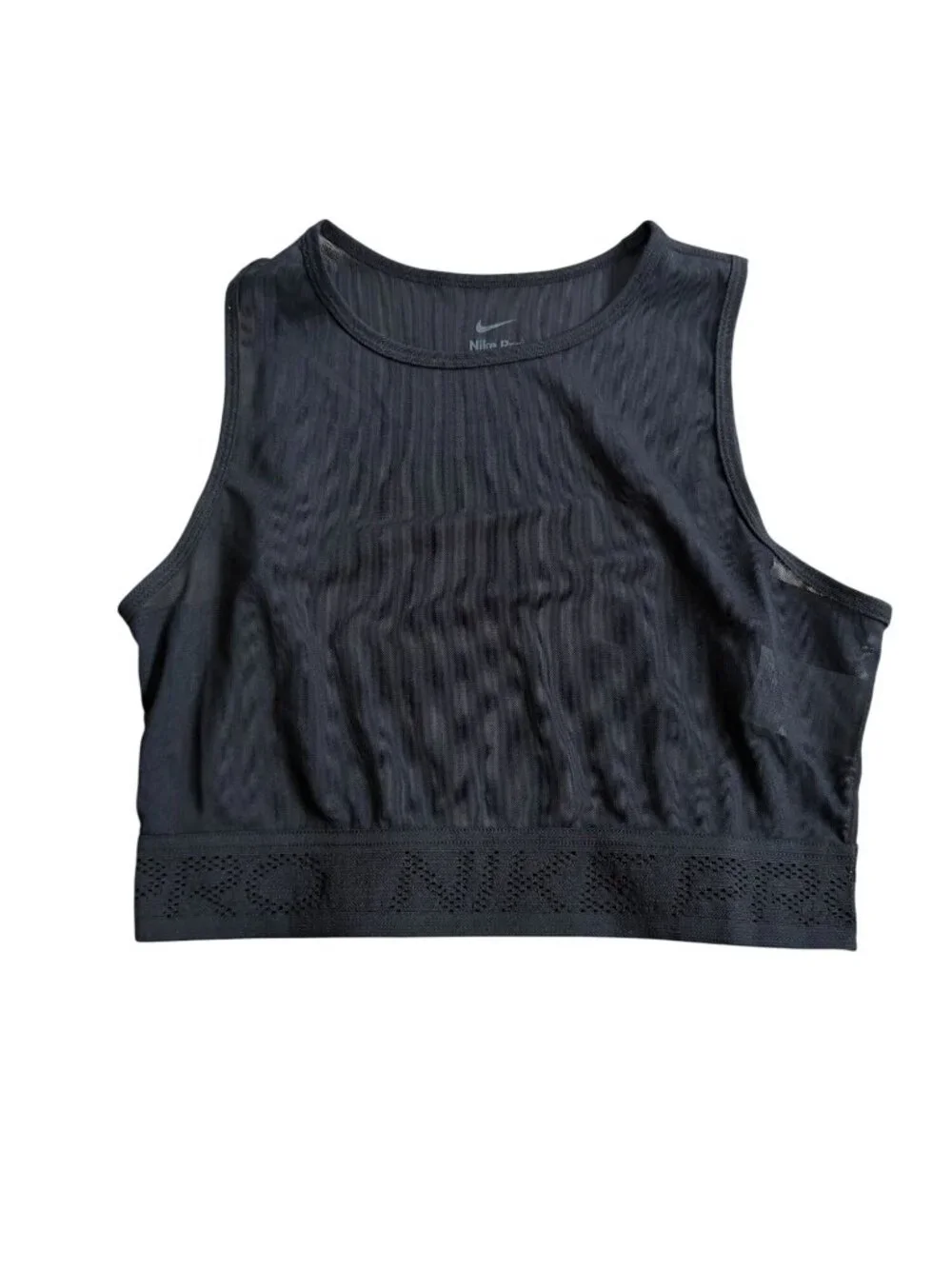 NIKE Black Mesh Sports Bra Size Medium NEW NWT